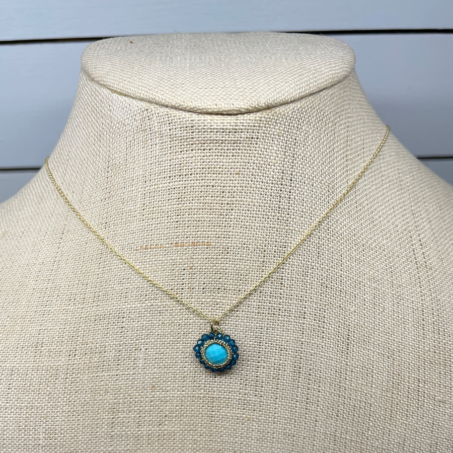 Turquoise Cameo Necklace