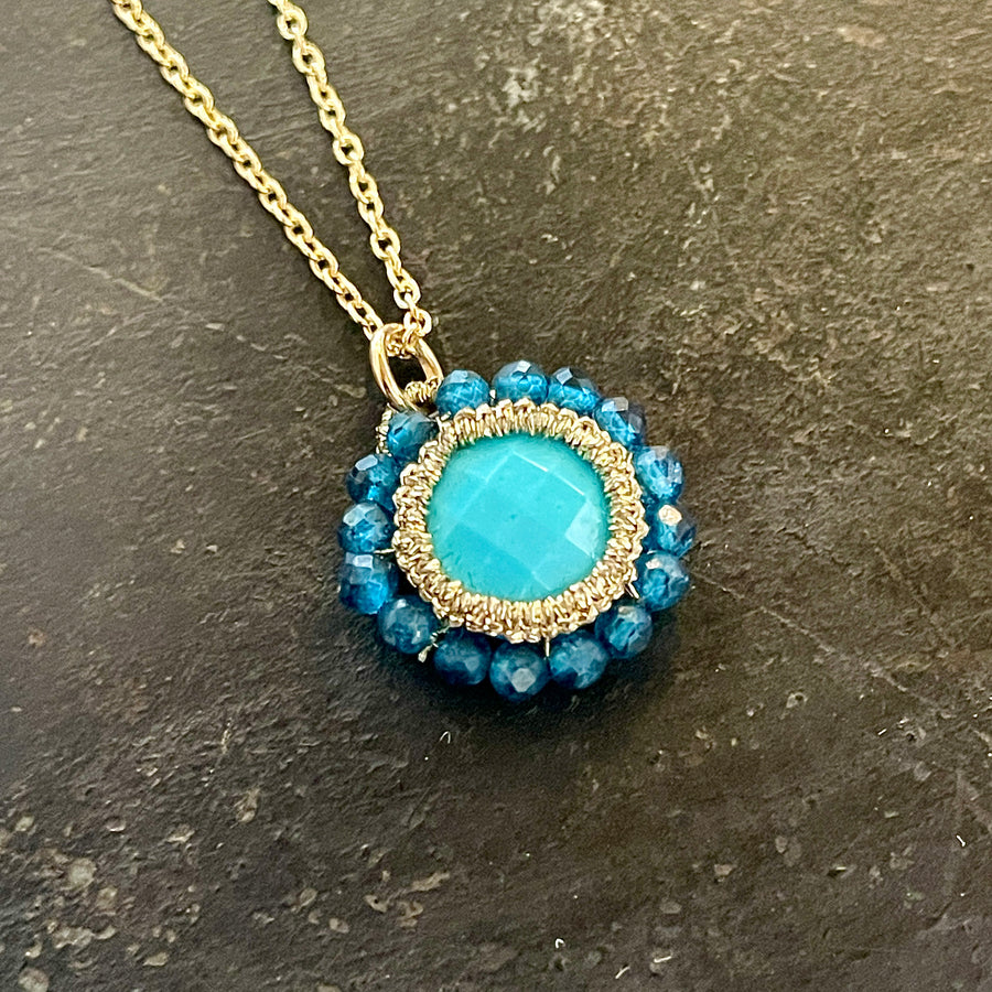 Turquoise Cameo Necklace