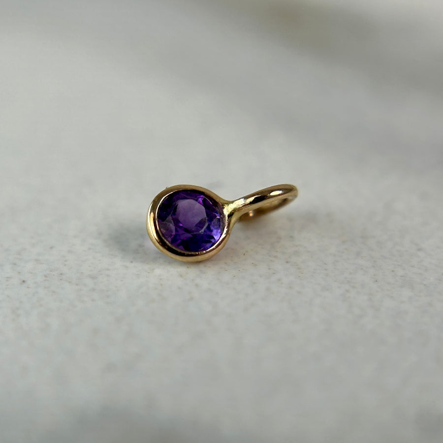 18ky Birthstone Gem Charm