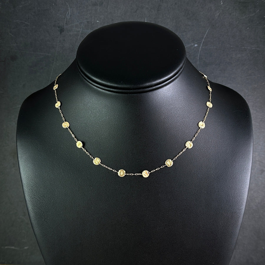 Spaced Gold Station Necklace