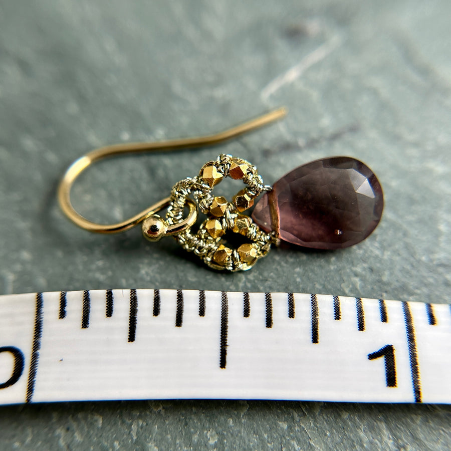 Lacy Amethyst Drop Earrings