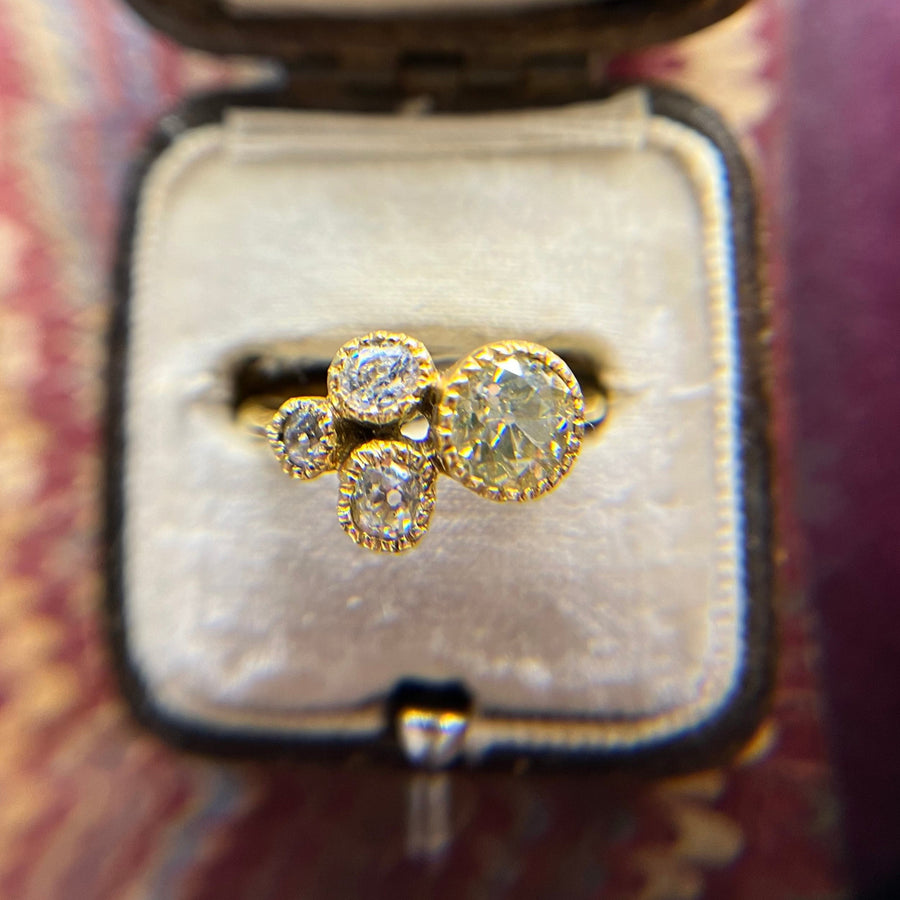 Vintage Mixed Diamond Cluster Ring (OOaK) - Available at request