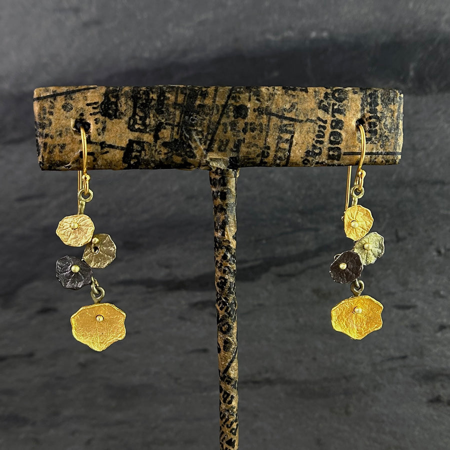 Nasturtium Dainty Wire Earrings