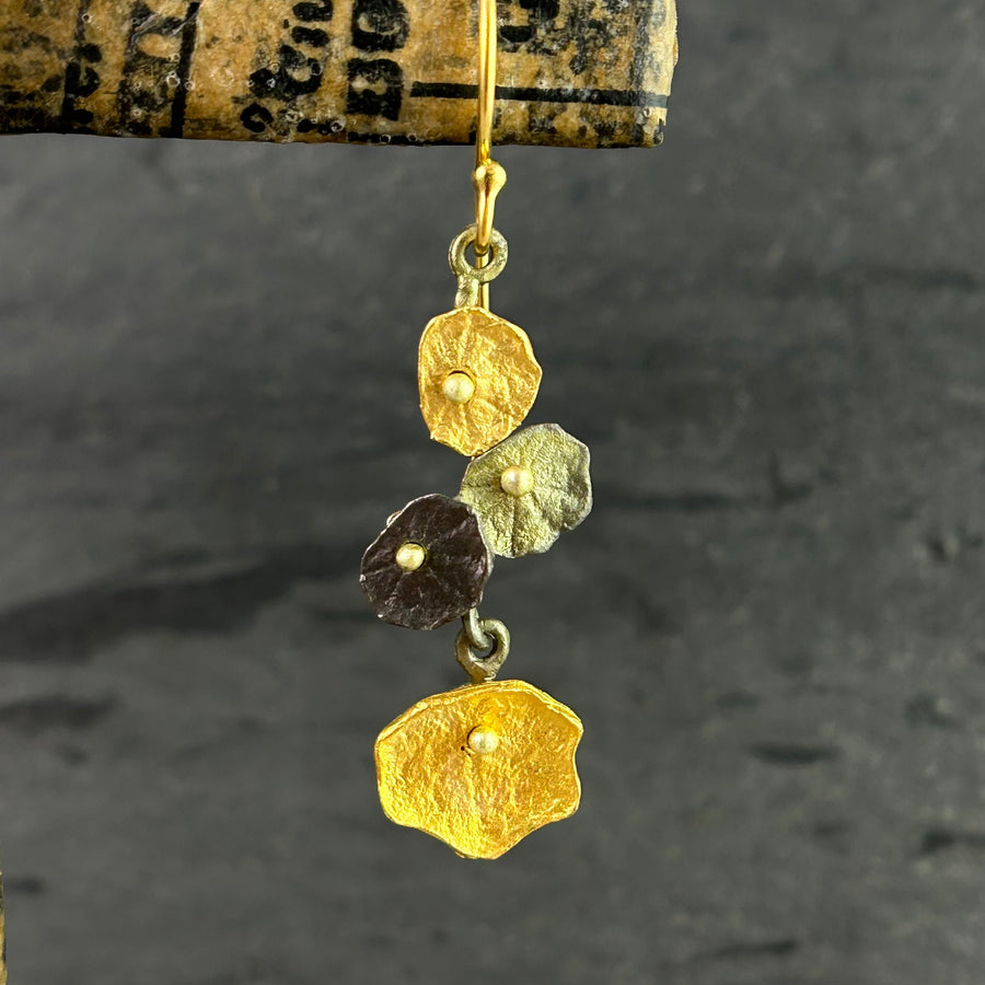 Nasturtium Dainty Wire Earrings