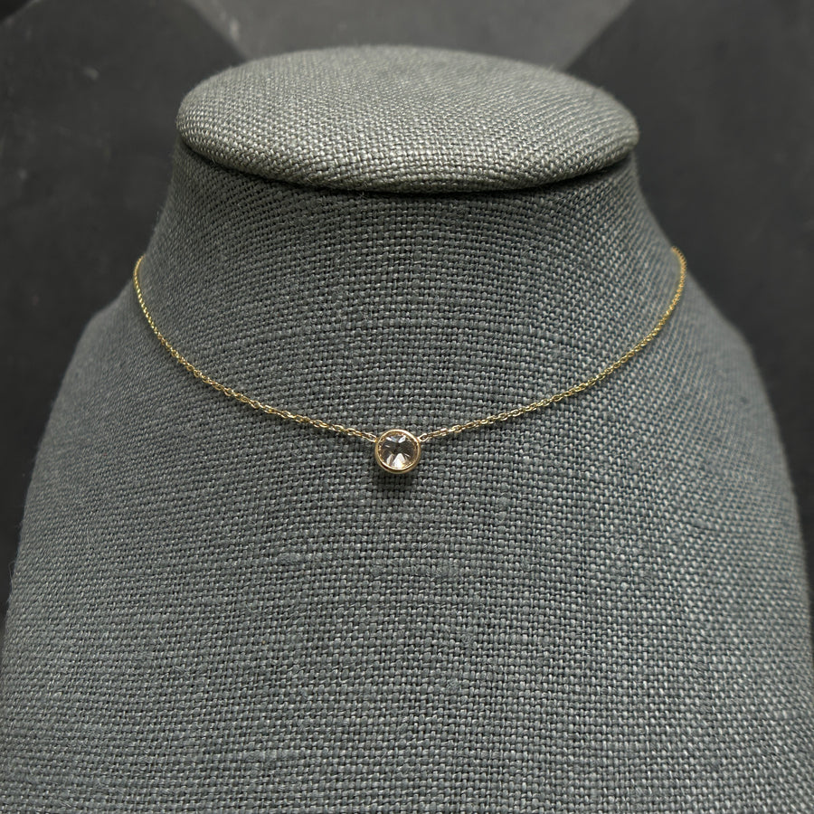 Vintage OEC Diamond on 14K Chain