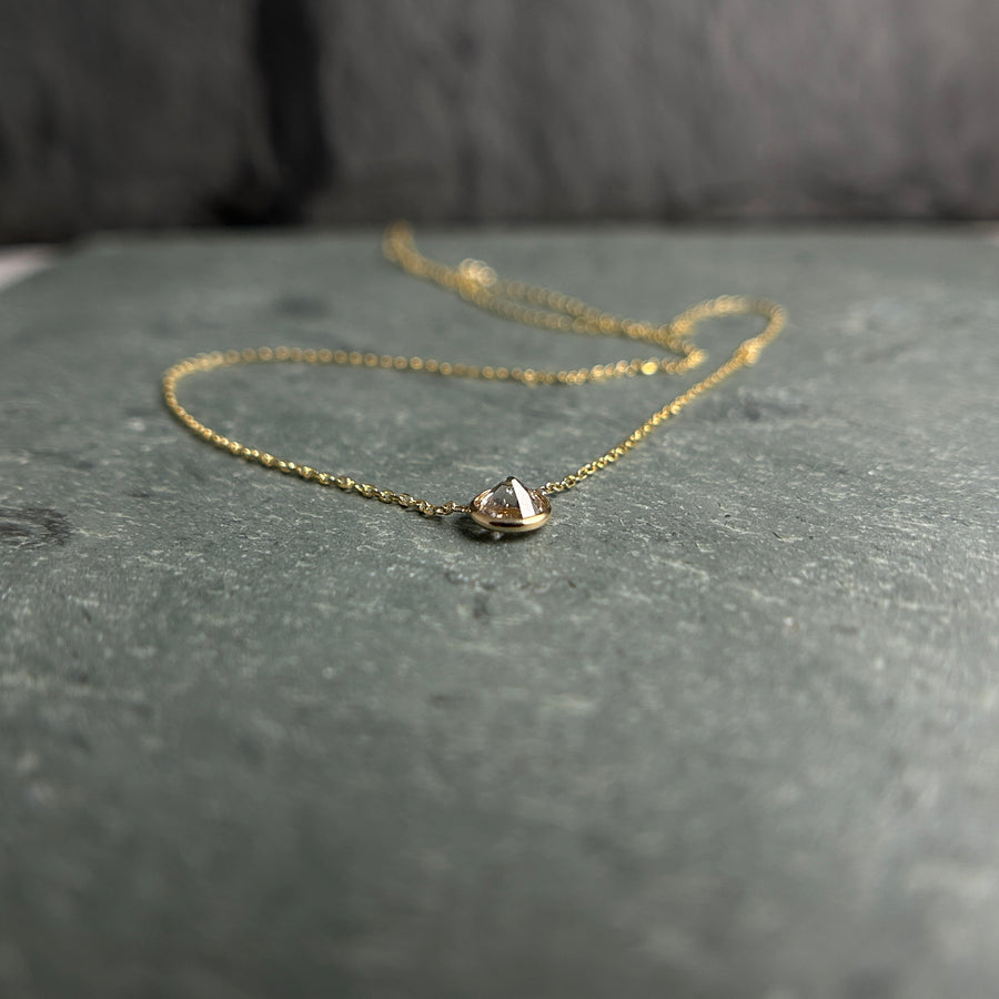 Vintage OEC Diamond on 14K Chain