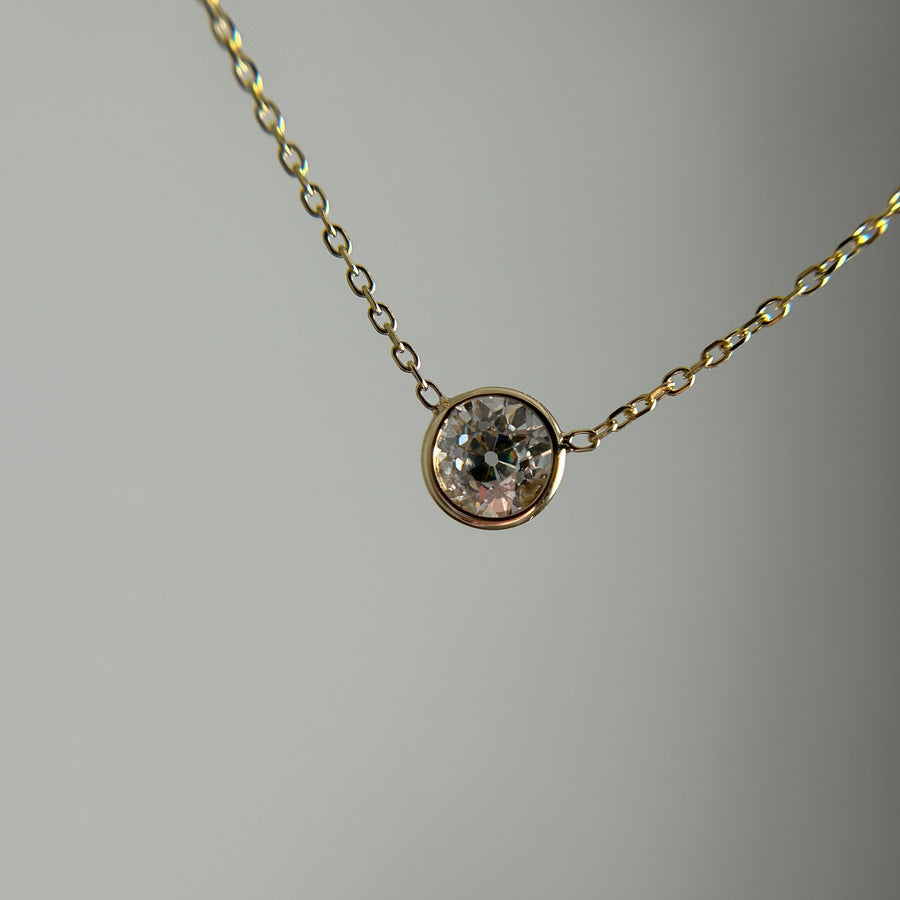 Vintage OEC Diamond on 14K Chain