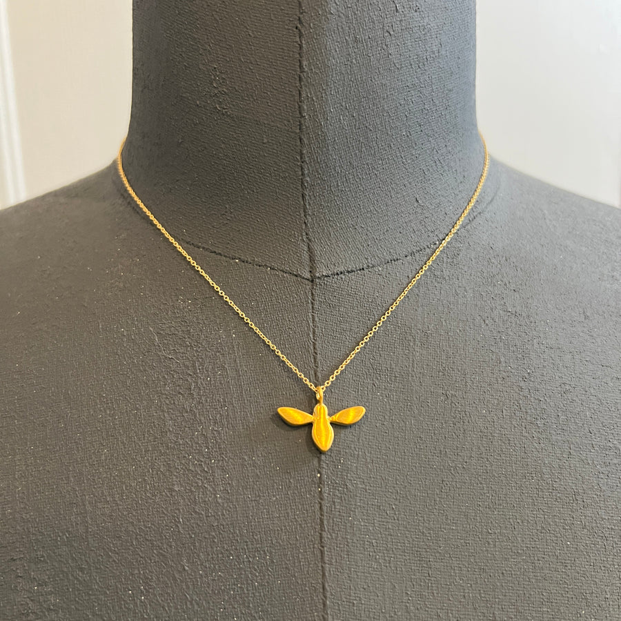 Vermeil Small Bee Necklace