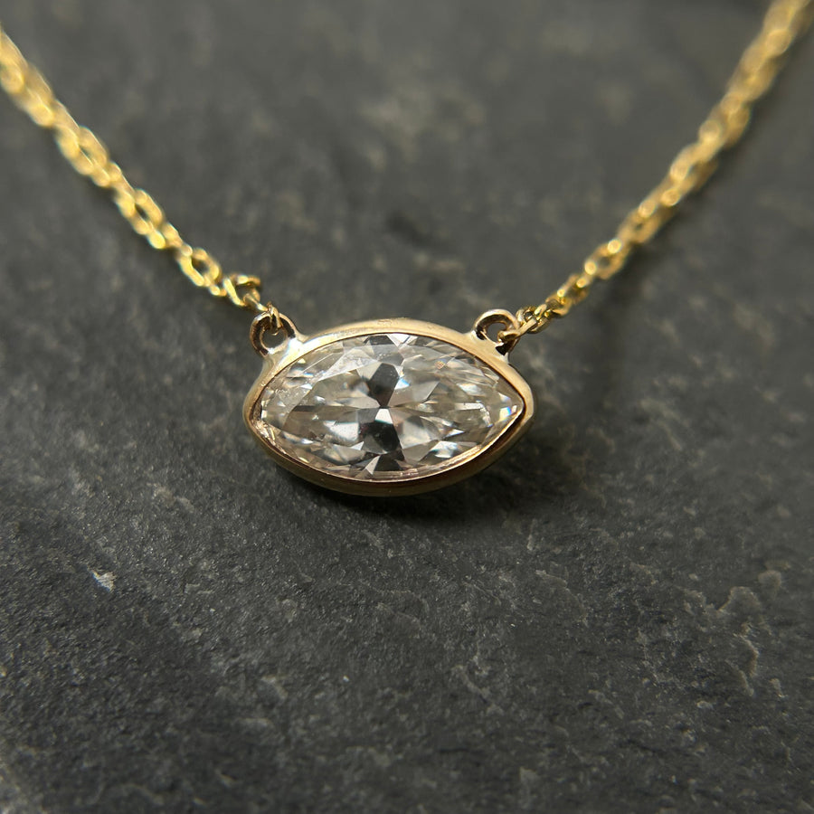 Vintage Marquise Diamond Necklace