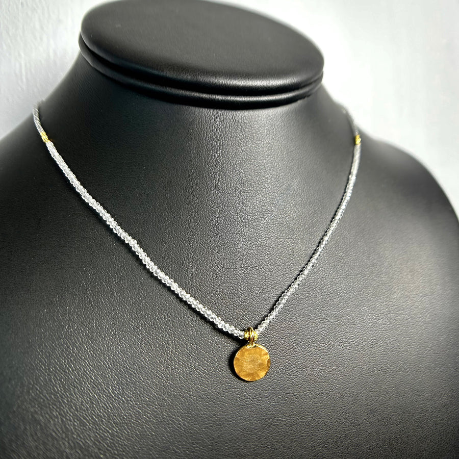 Moonstone Beaded Pendant Necklace