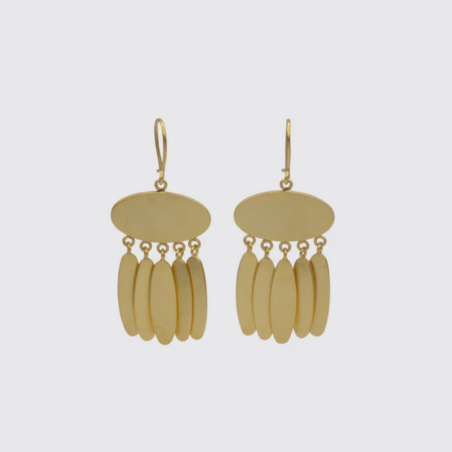Oval Drops with Fringe