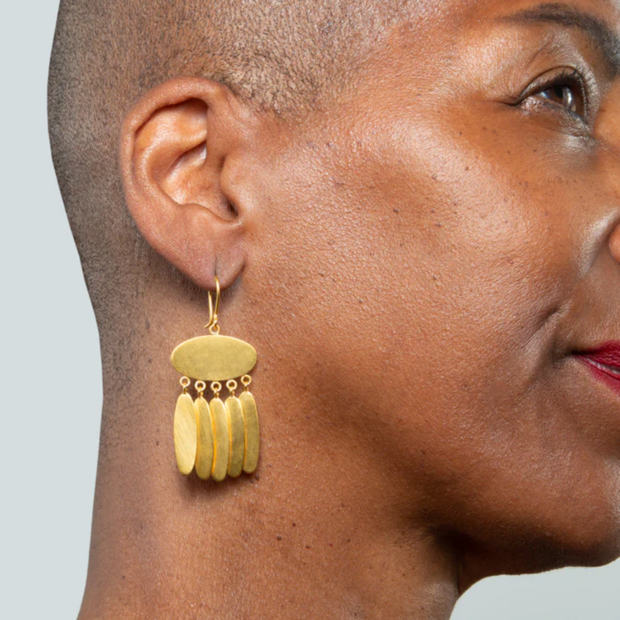 Oval Drops with Fringe