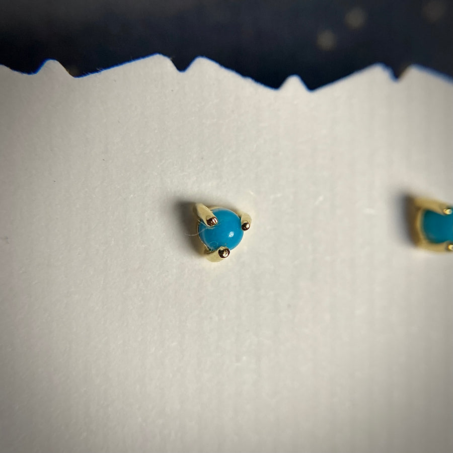 Turquoise Claw Studs