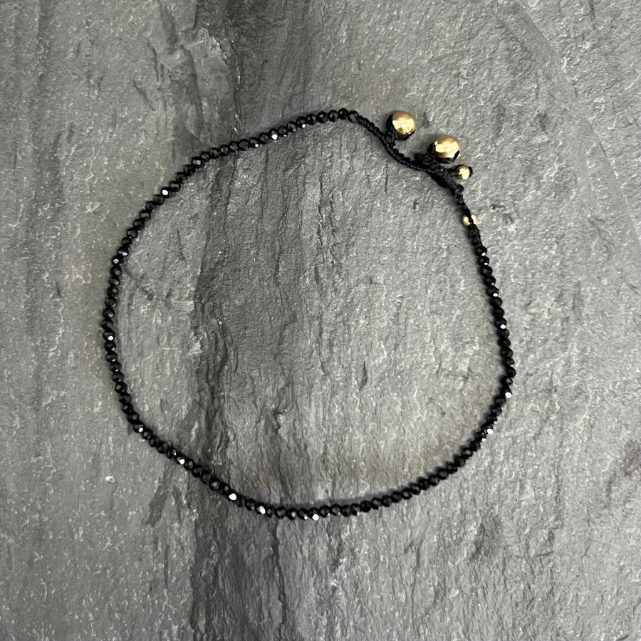 Woven Black Spinel Bracelet