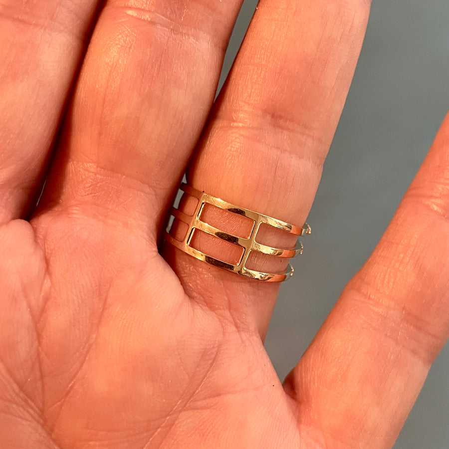 Diamond Coiled Snake Ring