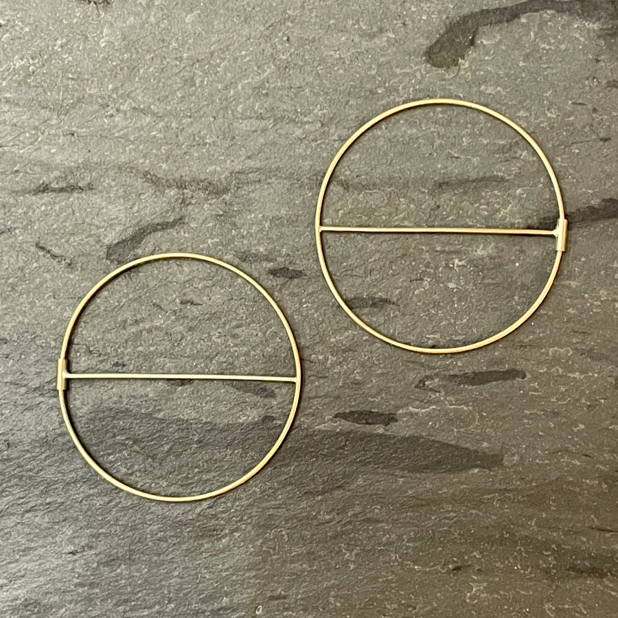 Fraction Hoop Earrings