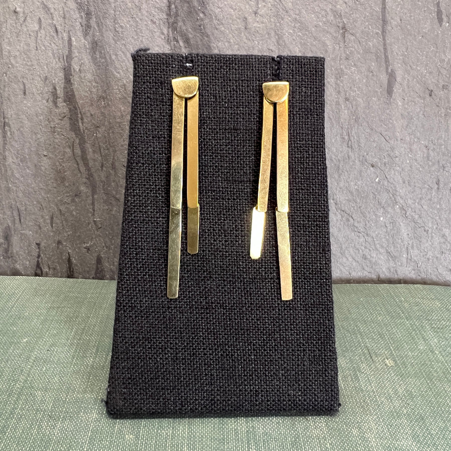 Brass Bamboo Shoot Earrings