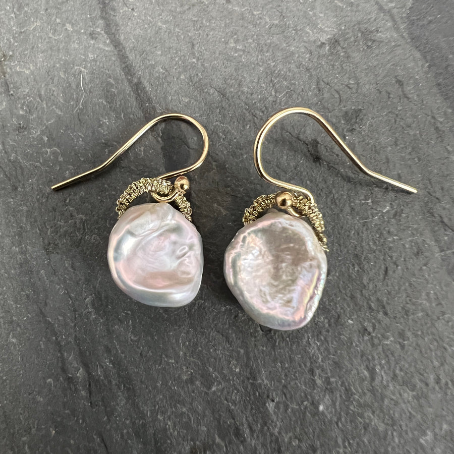 Cornflake Pearl Earrings