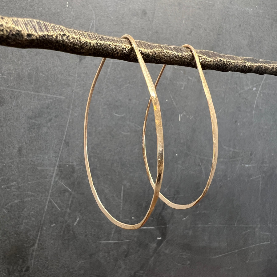 Forged Hoops - Gold Filled