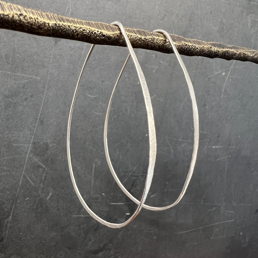 Forged Hoops - Sterling Silver
