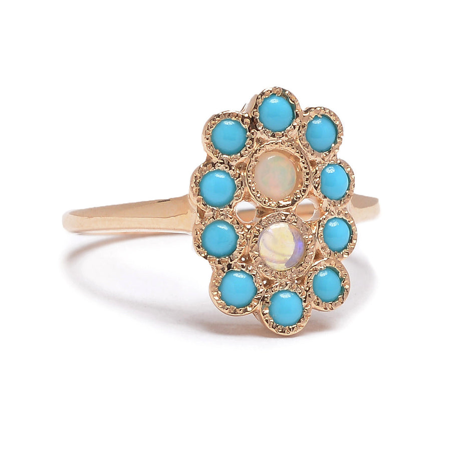 Many Turquoise & Opal Ring - Lori McLean