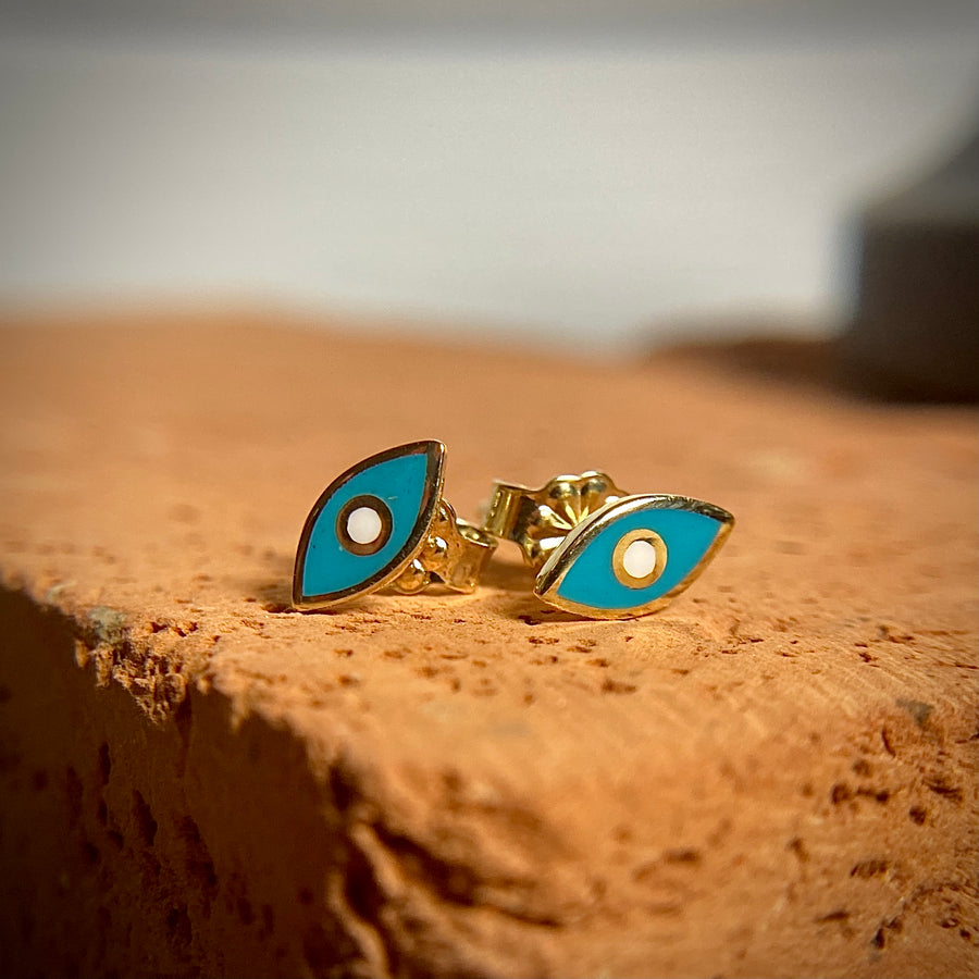 Enamel Evil Eye Studs