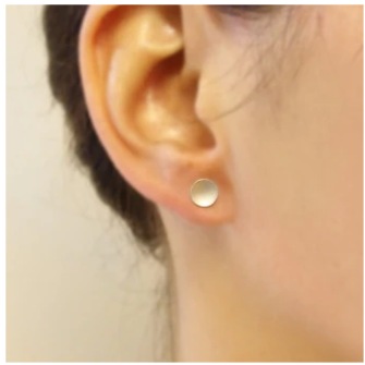 14k Medium Polka Dot Earrings
