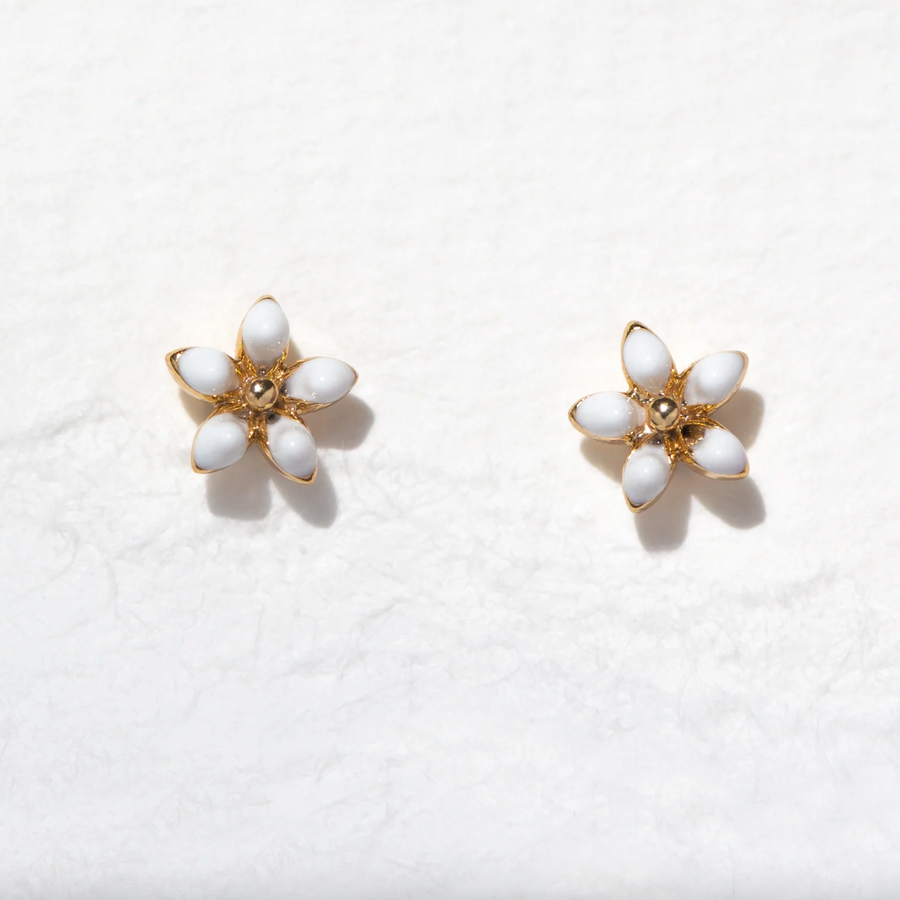 Enamel Flower Studs